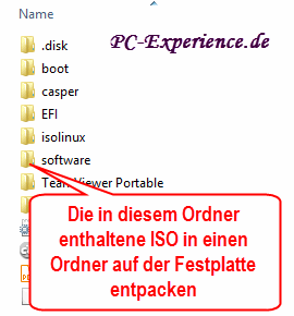 Desinect ISO entpacken Desinfect einbinden