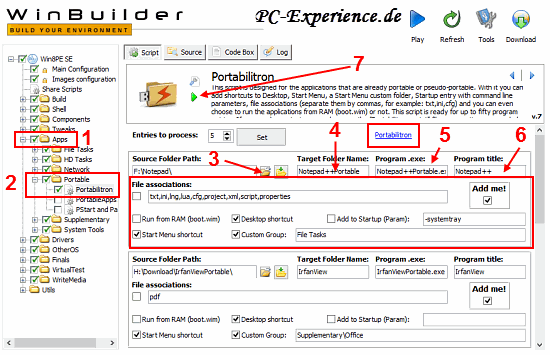 Win Builder Windows 8 Portable Apps einbinden