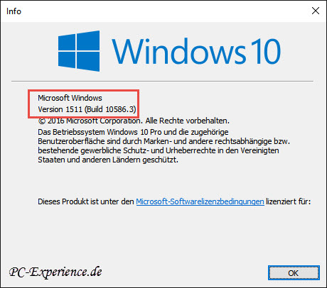 Windows 10 Upgrade 1511