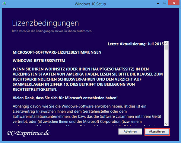 Windows 10 Upgrade mit Medium 3
