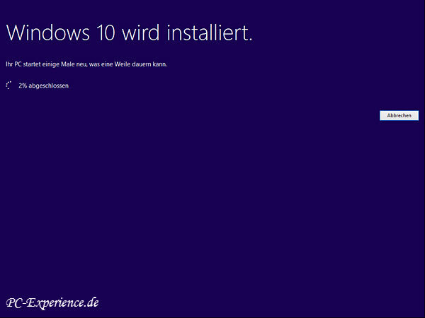 Windows 10 Upgrade mit Medium 8