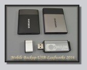 die mobile Laufwerke in der Uebersicht Mobile Backup-USB-Laufwerke 2016