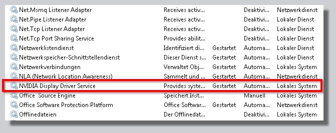 Nvidia Dienste optimiert