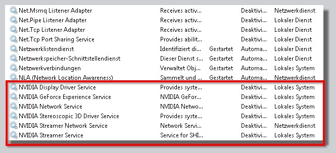 die Nvidia Dienste
