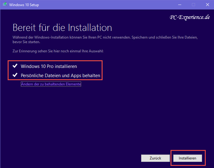Windows 10 reparieren/aktualisieren